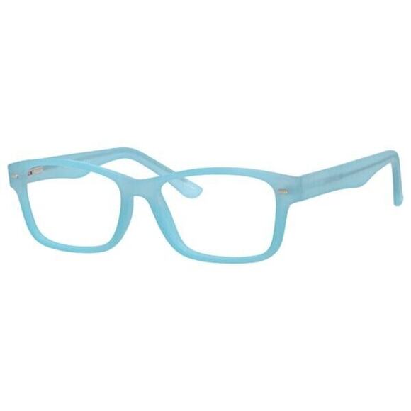 ENHANCE 4030 M. MATTE SKY BLUE PLASTIC WAYFARE EYEGLASSES FRAMES 53-16-143 - Picture 1 of 3